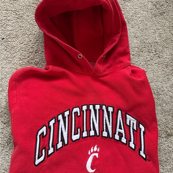 #264 VINTAGE Steve & Barry's Red Hooded Sweater - Picture 7 of 7